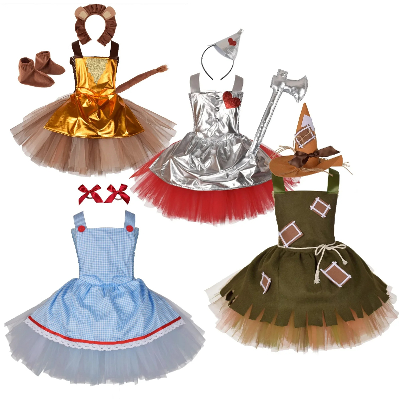Outdoor Adventure Birthday Party - Girls' jungle-themed dress, cartoon-style fluffy skirt